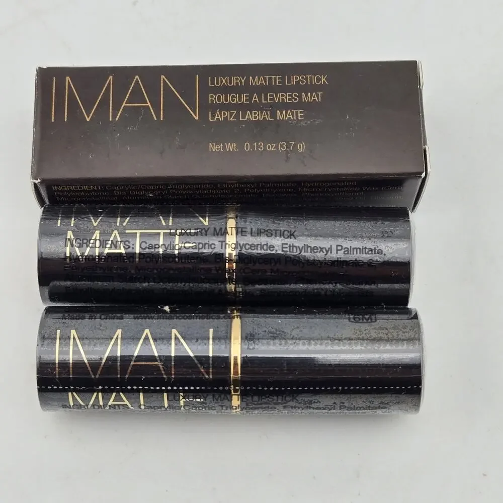 IMAN Luxury Matte Lipstick Mixed Lot Of 3 Assorted Colors Full Size Gift Set
